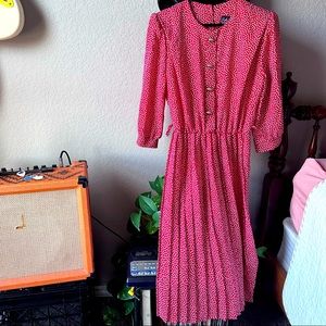Breli Original Vintage Red Polka Dot Dress